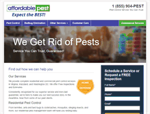 Tablet Screenshot of affordablepest.com